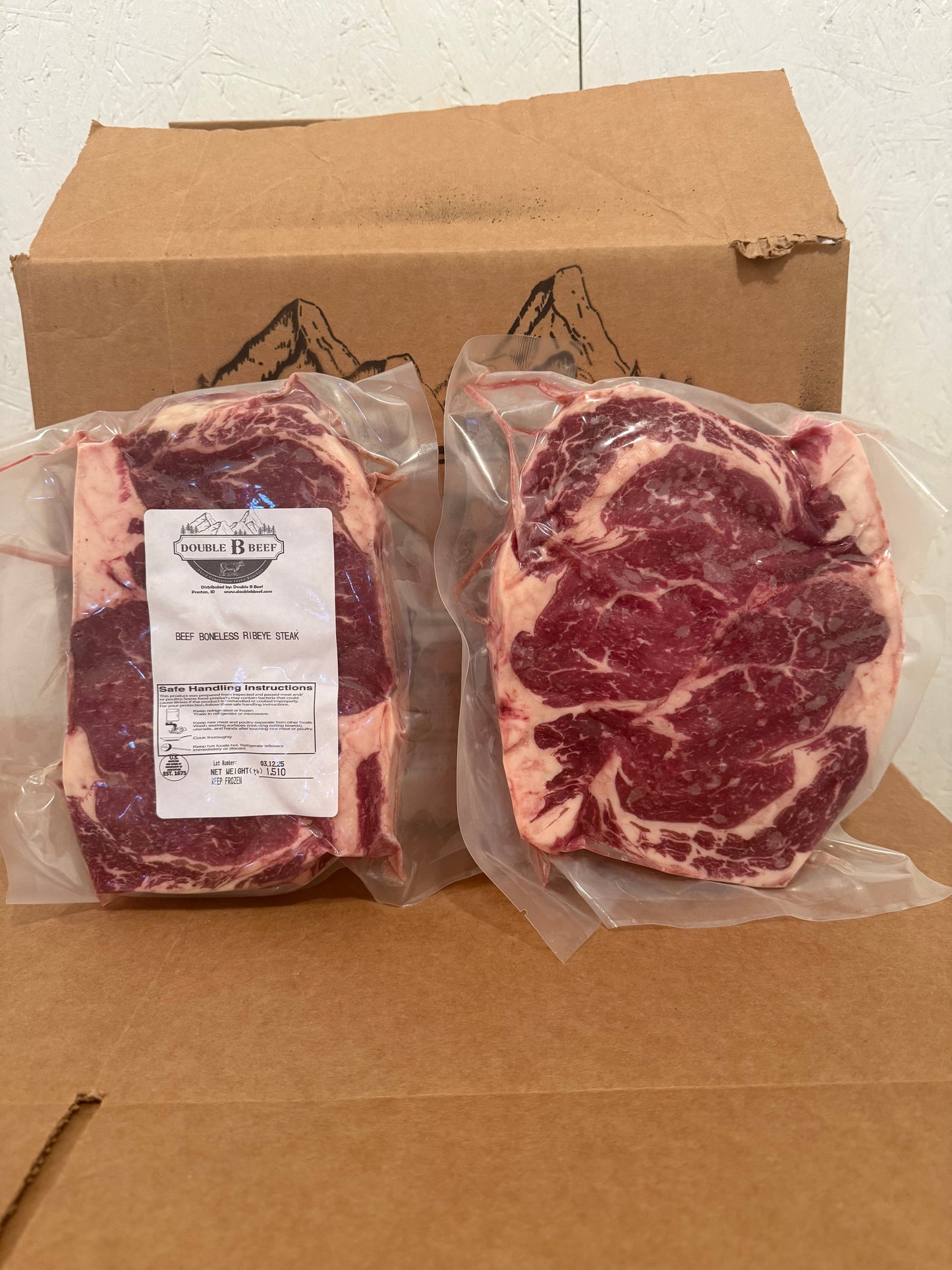 Ribeye Steak - 2 per pack – Double B Beef