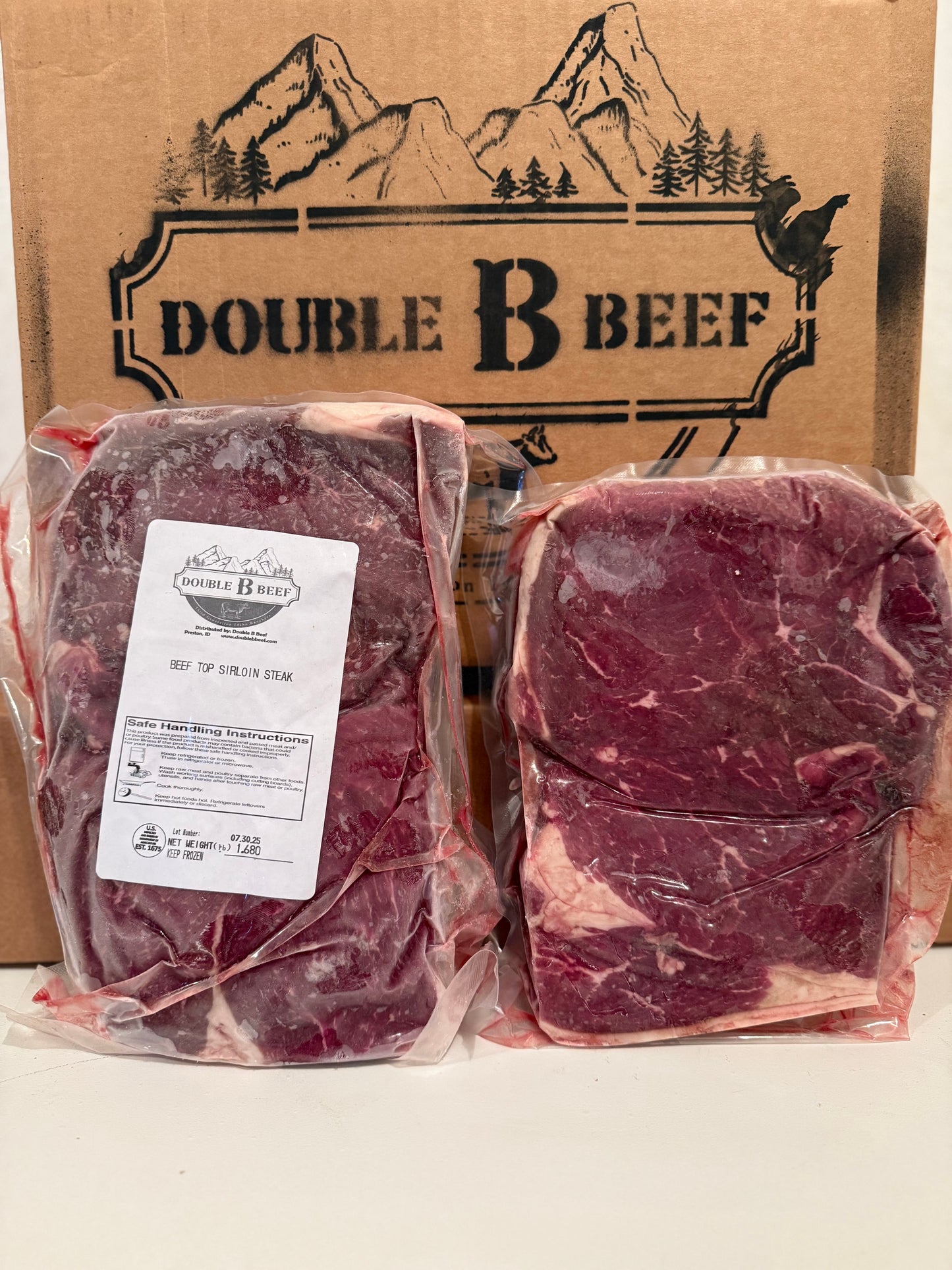 Double B Beef Mini Gameday Bundle - Premium Pasture-Raised Beef with Ground Beef Patties, Sirloin Steaks, and Ribeyes, Vacuum-Sealed for Freshness, Approx. 8-10 lbs