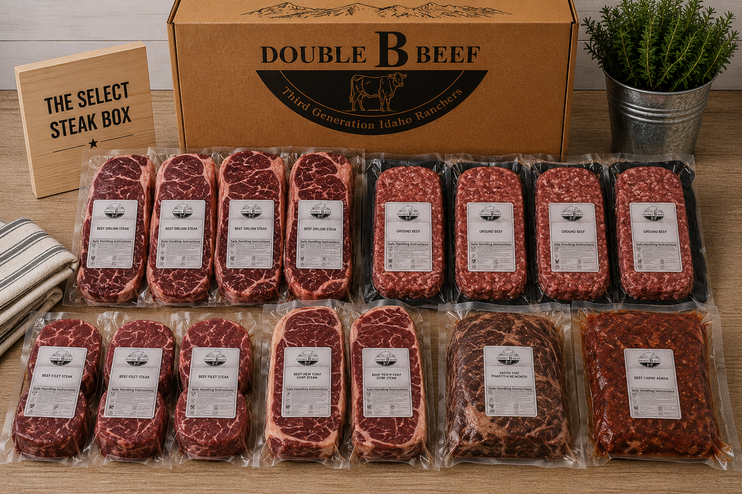 Double B Beef Select Steak Box